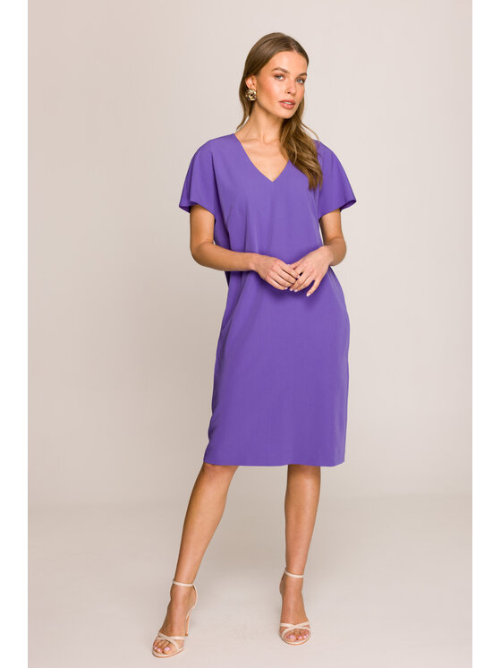 Stylove Stylove Sukienka letnia S392 Fioletowy Premium Fit