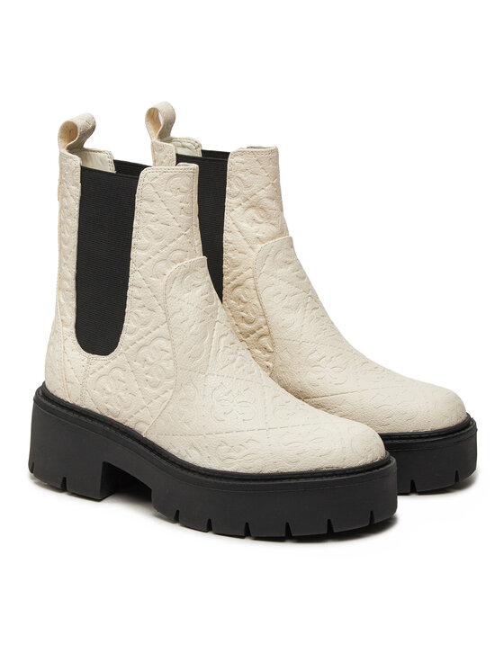 Guess Guess Kotníková obuv s elastickým prvkem Shuze FLTSHU FAL10 Bílá