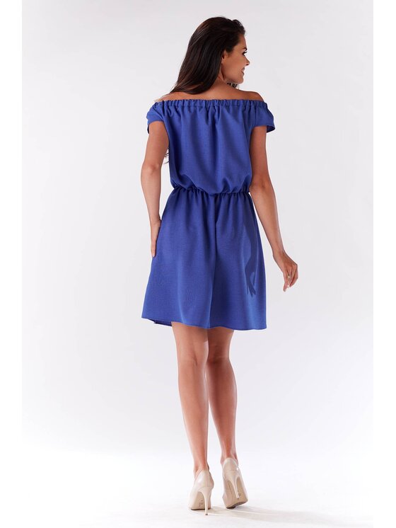 Infinite You Infinite You Sukienka letnia M136 Niebieski Basic Fit