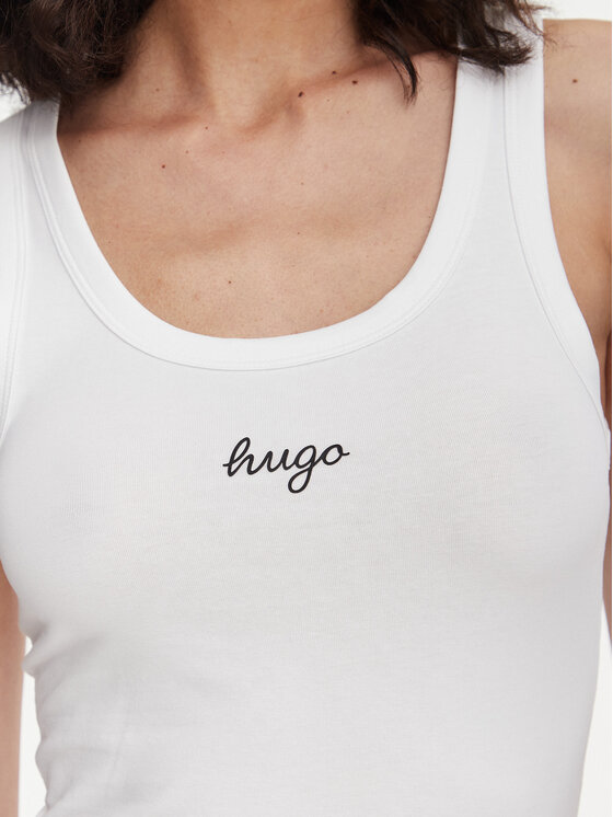 HUGO HUGO Top Damatank 50572293 Alb Extra Slim Fit