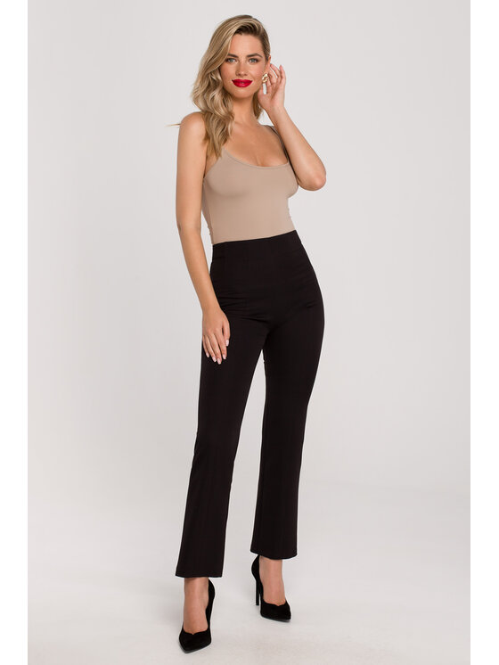 Makover Makover Pantaloni da donna K142 Nero Regular Fit