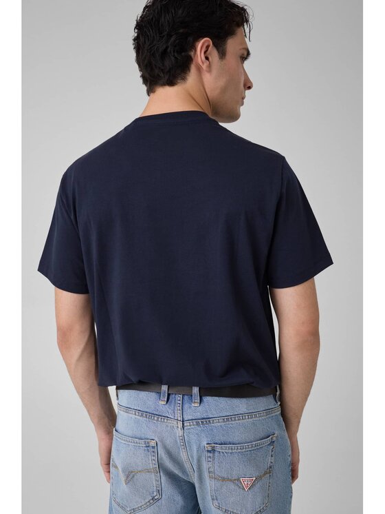 Guess Guess T-Shirt 183289 Modrá Classic Fit
