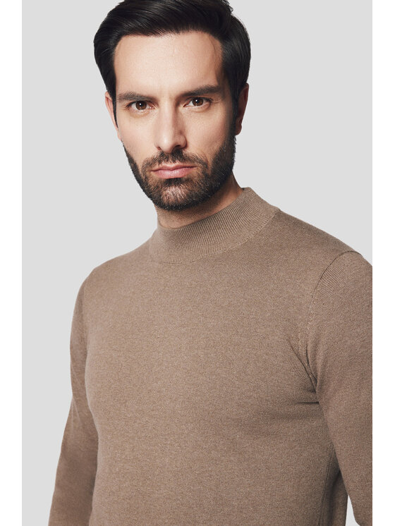 Lancerto Lancerto Sweter Svein SW073224000077 Beżowy Regular Fit