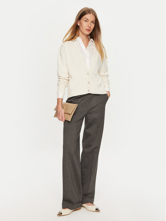 ViCOLO ViCOLO Kardigan 77036S Kremowy Regular Fit