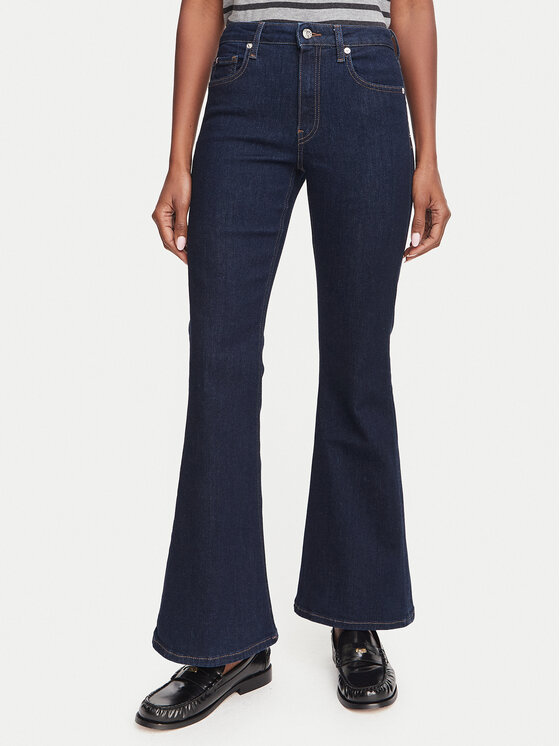 Tommy Hilfiger Tommy Hilfiger Τζιν Luna WW0WW52185 Σκούρο μπλε Flare Fit