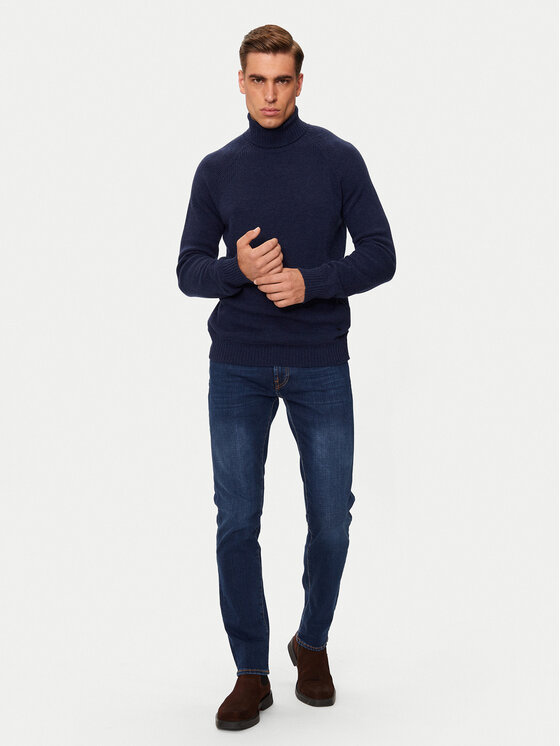 Liu Jo Liu Jo Rollkragenpullover QF4018 MA37C Dunkelblau Regular Fit