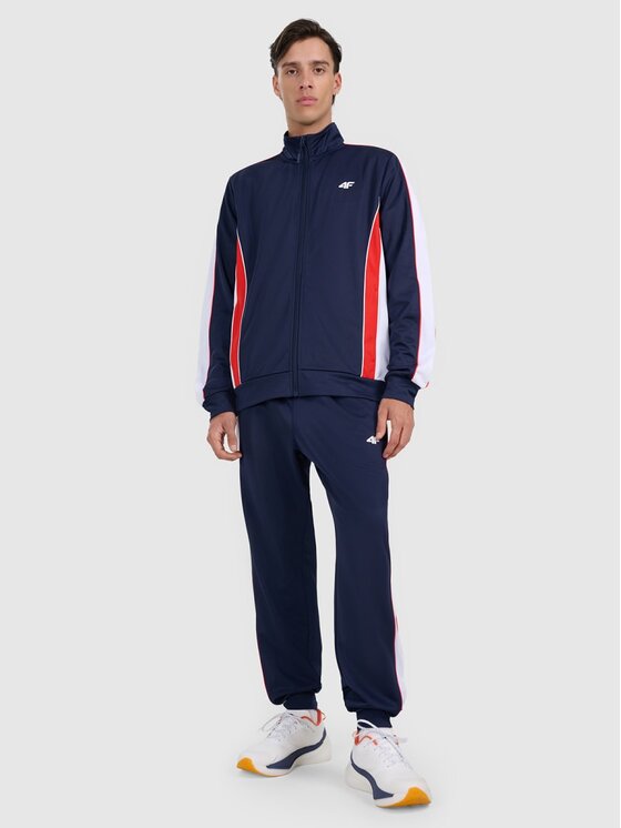 4F 4F Mikina 4FRAW25TSWSM2459-31S Tmavomodrá Regular Fit