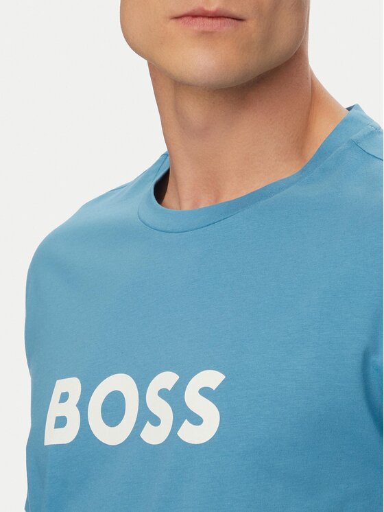 BOSS BOSS T-shirt 50491706 Turchese Regular Fit