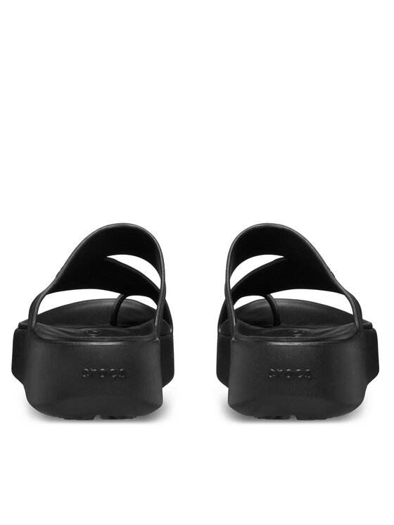 Crocs Crocs В'єтнамки Getaway Platform Toe Loop 210834 Чорний