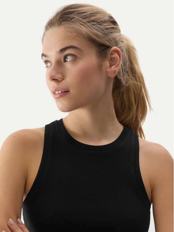 4F 4F Top 4FWSS24TSLEF066 Čierna Slim Fit