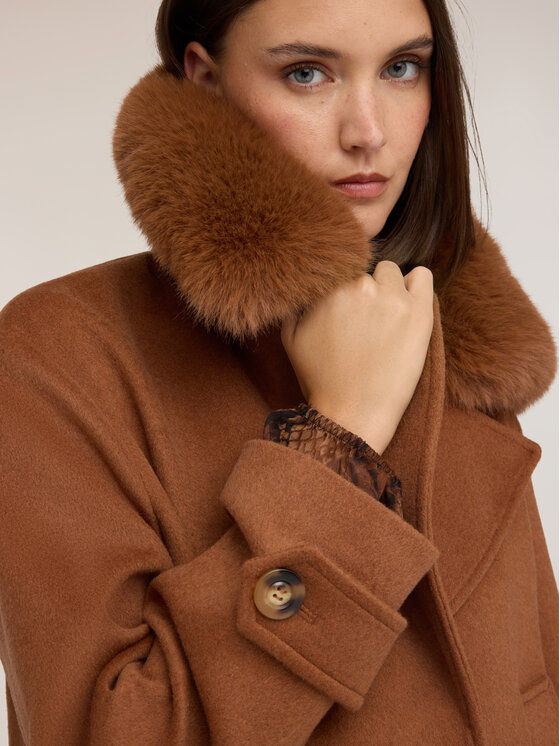 Motivi Motivi Cappotto invernale R031W000209N012 Marrone Boxy Fit