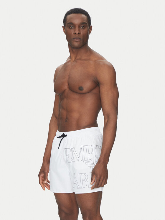 Emporio Armani Underwear Emporio Armani Underwear Szorty kąpielowe EM000583 AF12326 U0002 Biały Regular Fit
