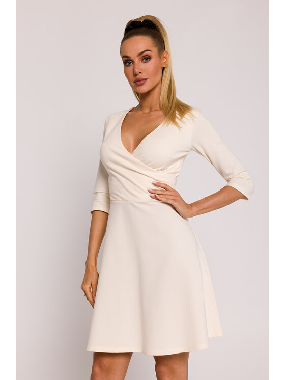 Made of Emotion Made of Emotion Večerné šaty M786 Écru Generous Fit