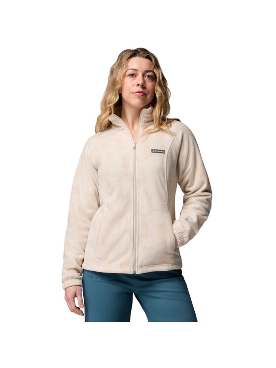Columbia Columbia Felpa di pile Columbia Benton Springs Printed Full Zip Beige Regular Fit