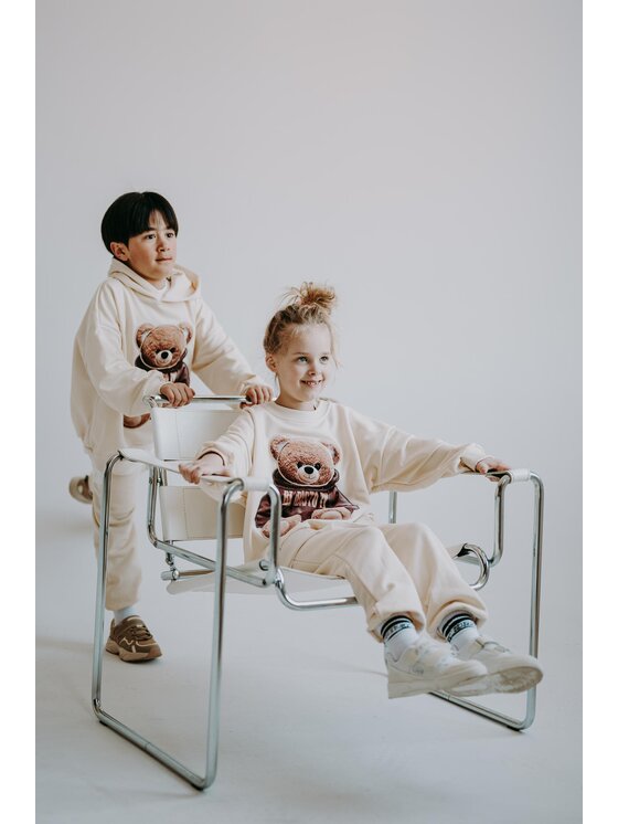 Bejbi Story Bejbi Story Bluza Bluza oversize Biscuit Teddy bez kaptura Écru Oversize
