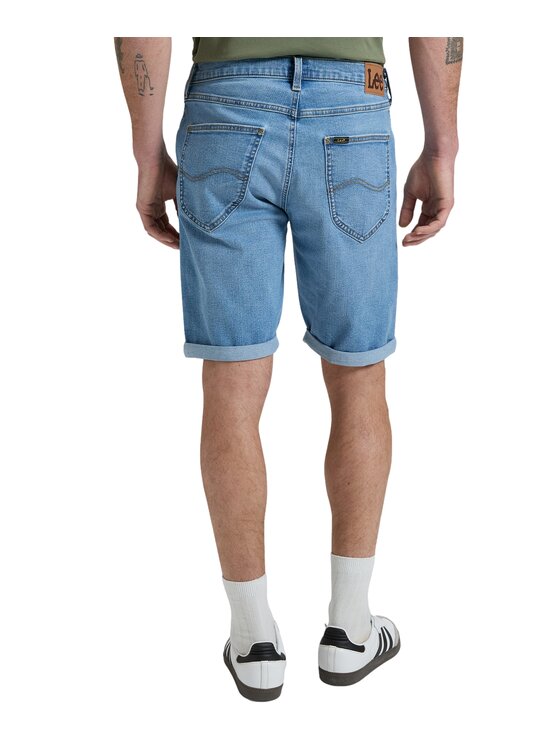 Lee Lee Szorty jeansowe 5 Pocket Short Niebieski Slim Fit