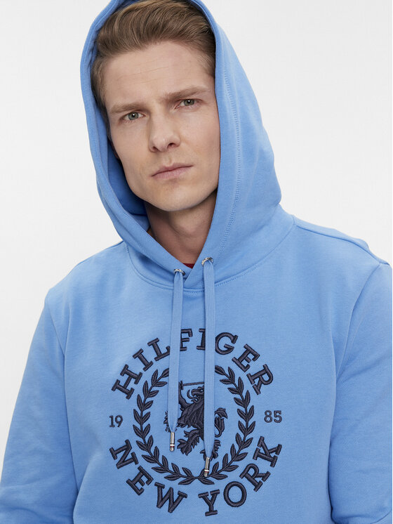 Tommy Hilfiger Tommy Hilfiger Pulóver Big Icon MW0MW33650 Kék Regular Fit