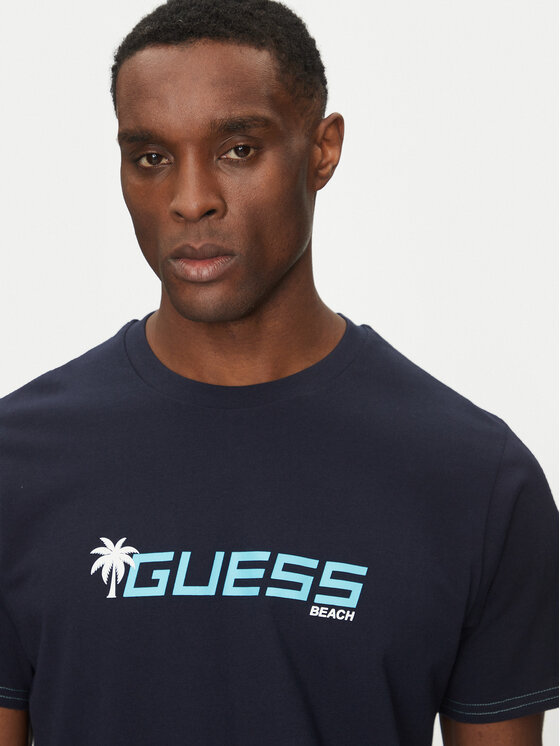 Guess Guess T-krekls F5GI06 I3Z14 Tumši zils Regular Fit