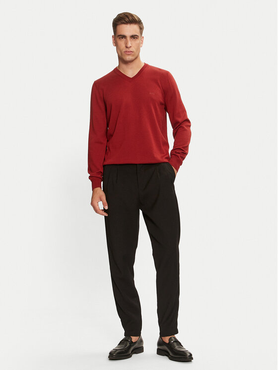 BOSS Boss Pulover Baram-L 50476363 Rdeča Regular Fit