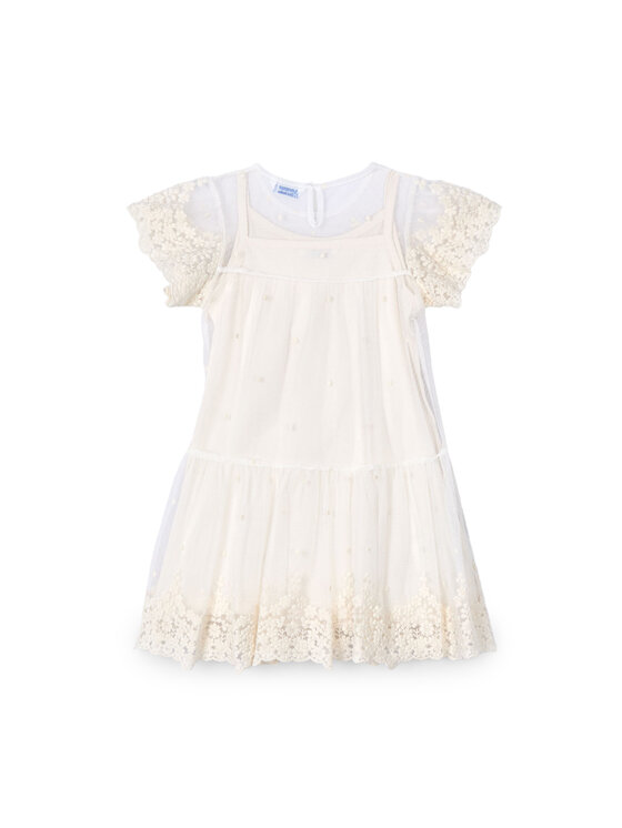 Mayoral Mayoral Rochie elegantă 3909 Bej Regular Fit