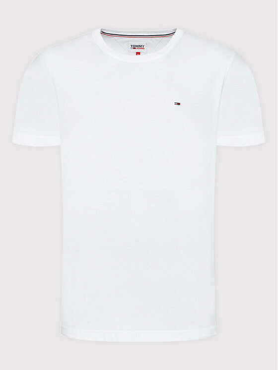 Tommy Jeans Tommy Jeans Tricou DM0DM04411 Alb Slim Fit