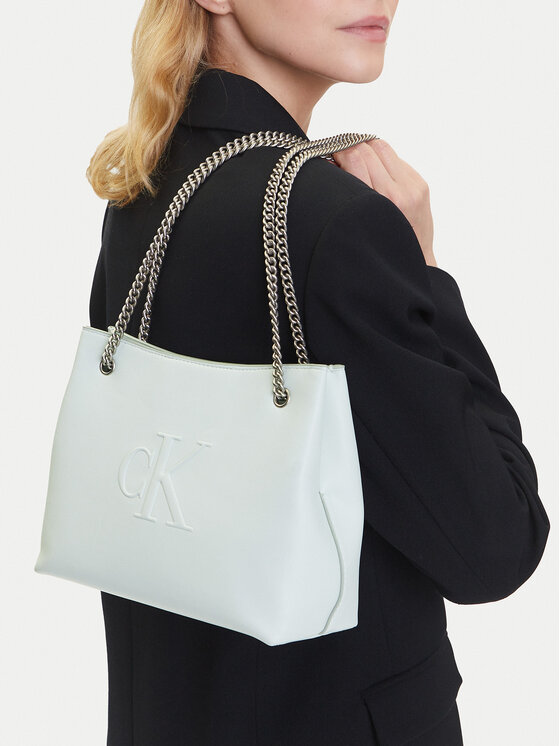 Calvin Klein Jeans Calvin Klein Jeans Geantă Sculpted Chain Shoulder Bag LV04K3163G Gri