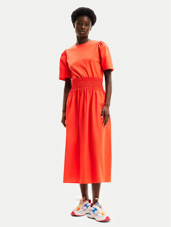 Desigual Letné šaty Omaha 24SWVW67 Oranžová Loose Fit