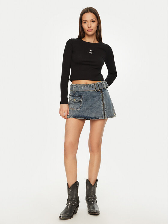 One Teaspoon One Teaspoon Minirock Moto 26744 Dunkelblau Regular Fit