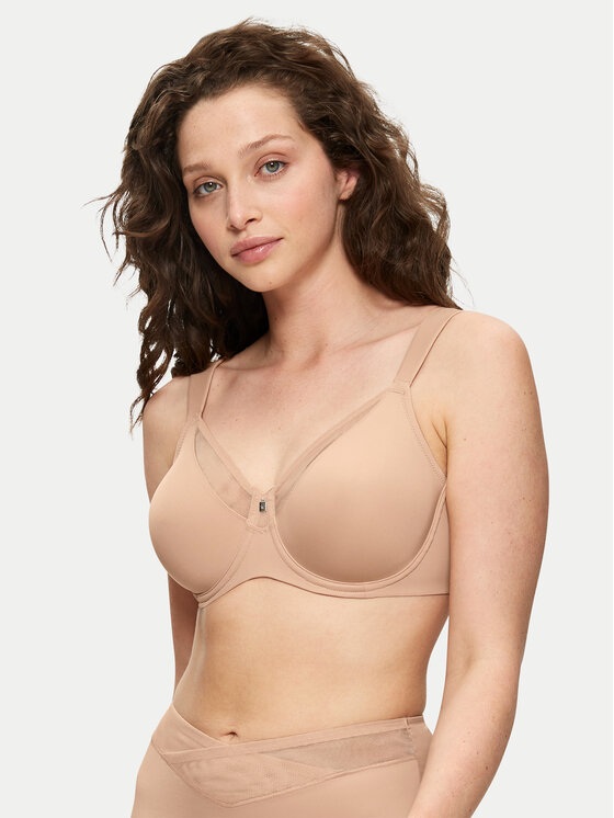 Biustonosz z fiszbiną, rozmiar 80C, Beżowy, True Shape Sensation 10186010
