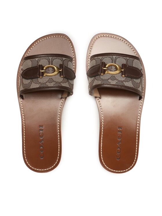 Coach Coach Šľapky Ina Jacquard Sandal CI202 Hnedá