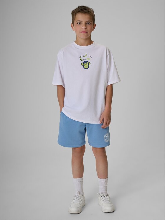 4F 4F T-Shirt T-SHIRT GALLERY Biały Loose Fit