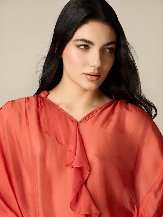 Oltre Oltre Blusa 2007J000772N027 Arancione Regular Fit