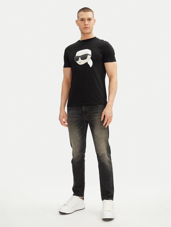 KARL LAGERFELD KARL LAGERFELD Póló 755073 552251 Fekete Regular Fit