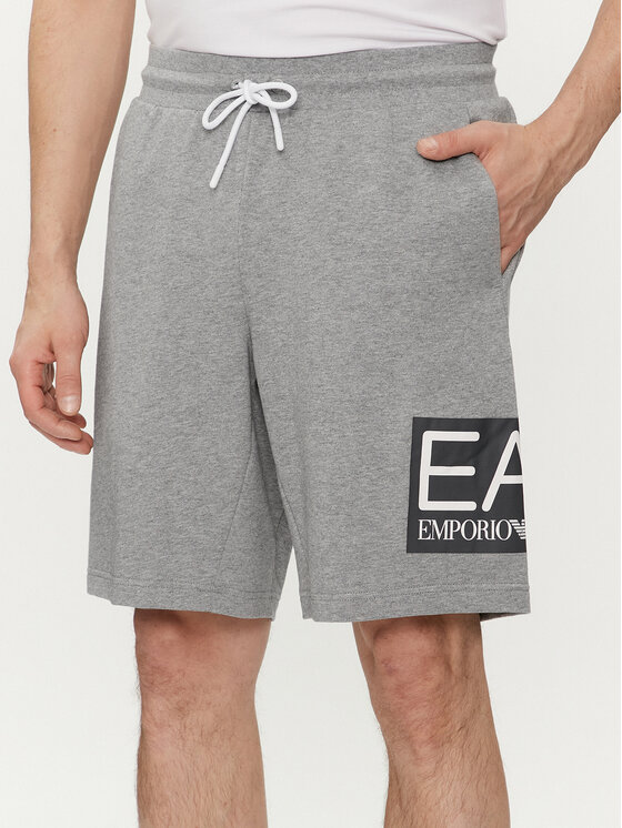 EA7 Emporio Armani Športne Kratke Hlače 3DPS63 PJ05Z 3905 Siva Regular Fit