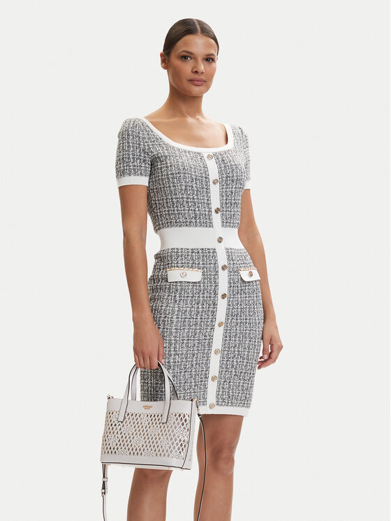 Guess Guess Geantă Letty Mini HWPG99 11750 Alb