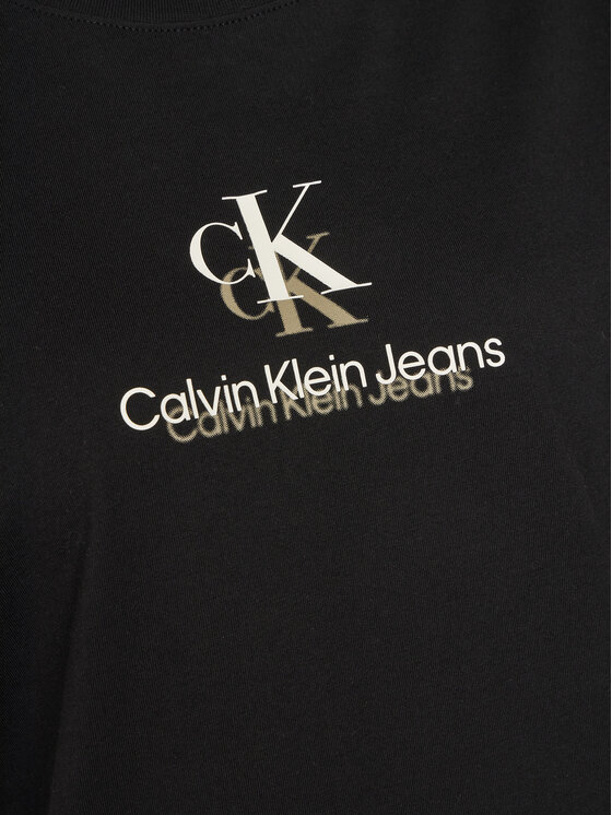 Calvin Klein Jeans Calvin Klein Jeans T-krekls Shadow Graphic J20J225545 Melns Regular Fit