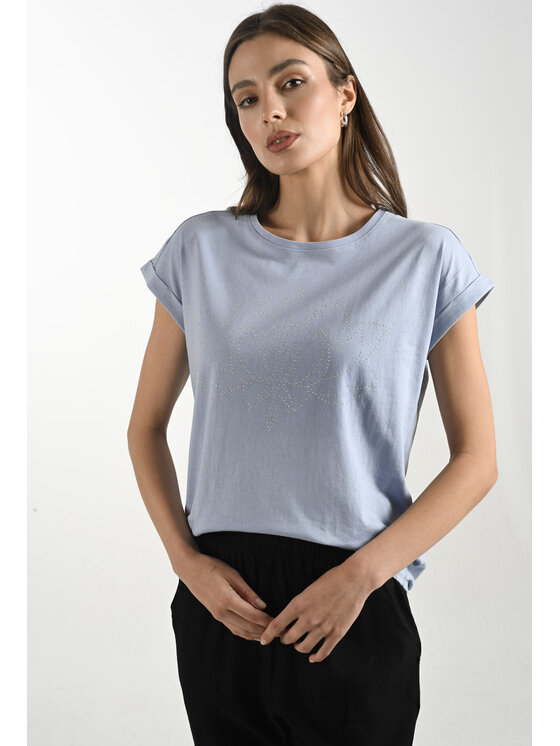 Femestage Femestage T-Shirt Femestage AB BASE TSH1531-012 Modrá Regular Fit