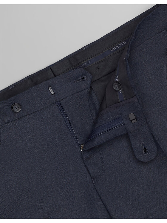 Borgio Borgio Spodnie garniturowe zogno Granatowy Slim Fit