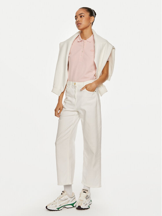 Lacoste Lacoste Тениска с яка и копчета PF5462 Розов Slim Fit