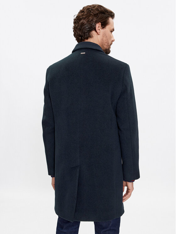 Tommy Hilfiger Tommy Hilfiger Villane mantel MW0MW32963 Tumesinine Regular Fit