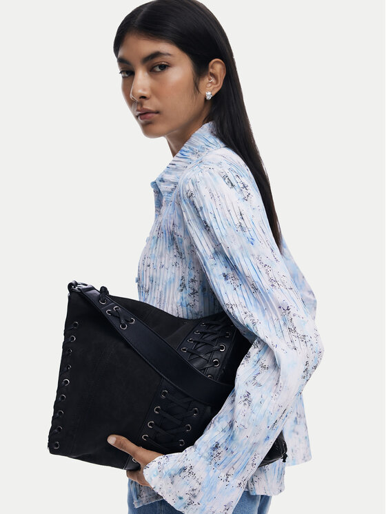 Desigual Desigual Ročna torba Tango Patch Lei 25WAXP79 Črna