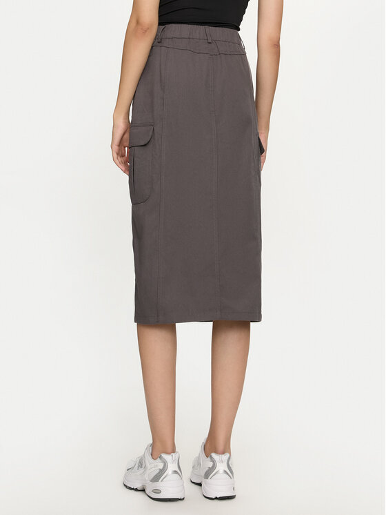 Brave Soul Brave Soul Midi szoknya LSKW-272NANCYCHA Szürke Regular Fit