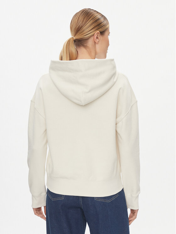 Calvin Klein Calvin Klein Mikina Micro Logo K20K206631 Écru Regular Fit