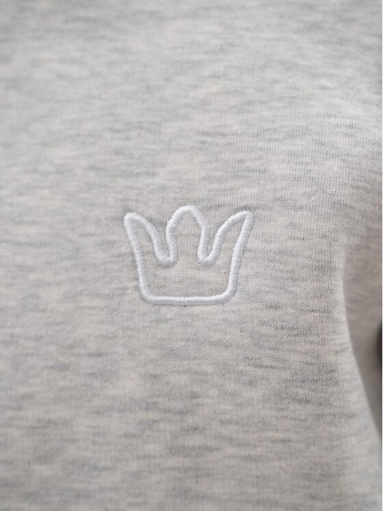 Jigga Wear Jigga Wear Bluza Bluza Bez Kaptura Męska Szara Jigga Wear 3D Crown L Szary Regular Fit