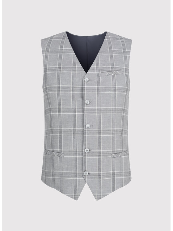 Pako Lorente Pako Lorente Kamizelka P24SF-8X-005 Szary Slim Fit