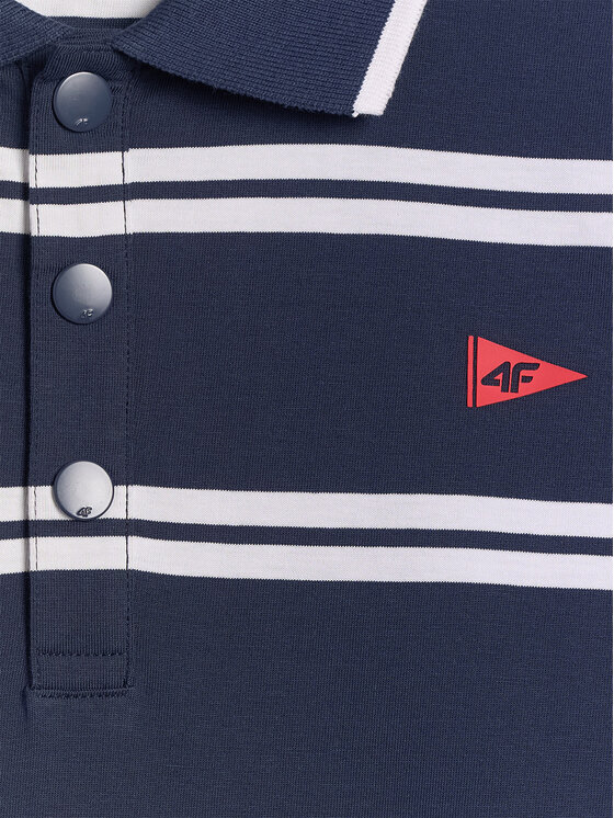 4F 4F Polo LAKESIDE ESCAPE Granatowy Regular Fit