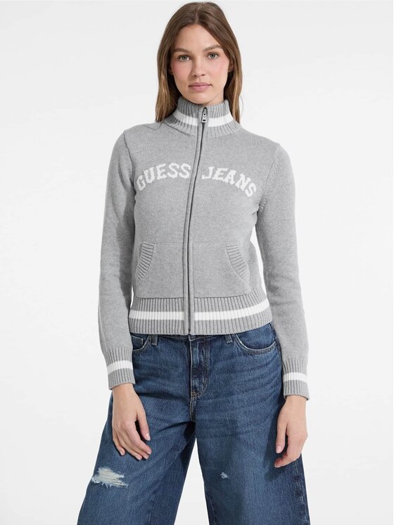 Guess Jeans Sweter 177473 Szary Classic Fit