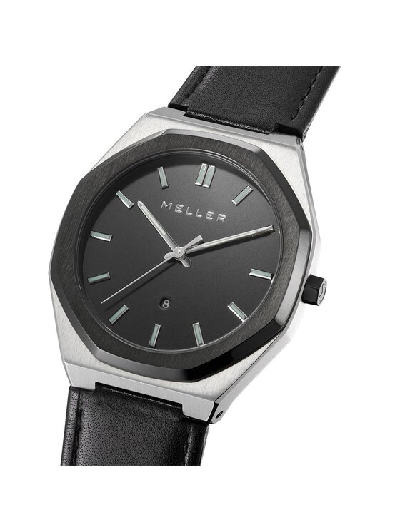 Meller Meller Zegarek 8PN-1BLACK Srebrny