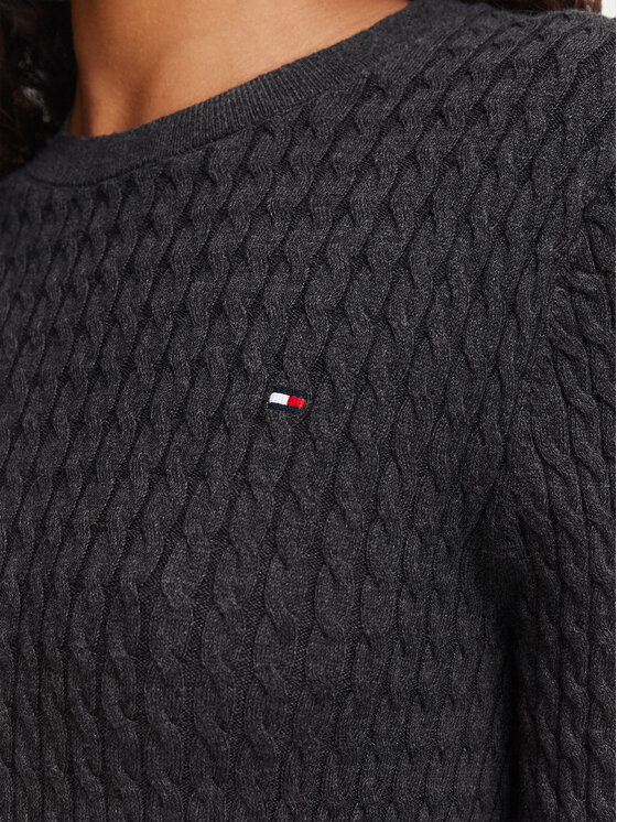Tommy Hilfiger Tommy Hilfiger Sweter WW0WW44993 Szary ciemny Regular Fit