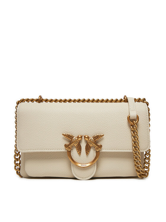 PINKO Kabelka Love One Soft Mini AI 24-25 PLTT 104528 A29Q Écru